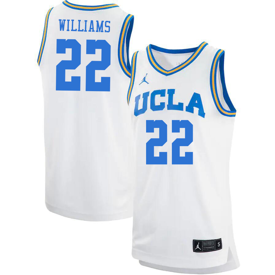 Men #22 Devin Williams UCLA Bruins College Basketball Jerseys Stitched Sale-White - Click Image to Close